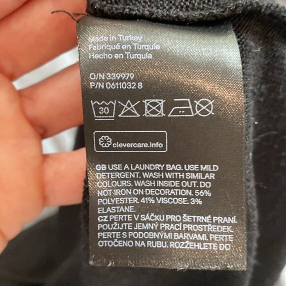 H&M Black Peal Long Sleeve Top - Picture 9 of 10